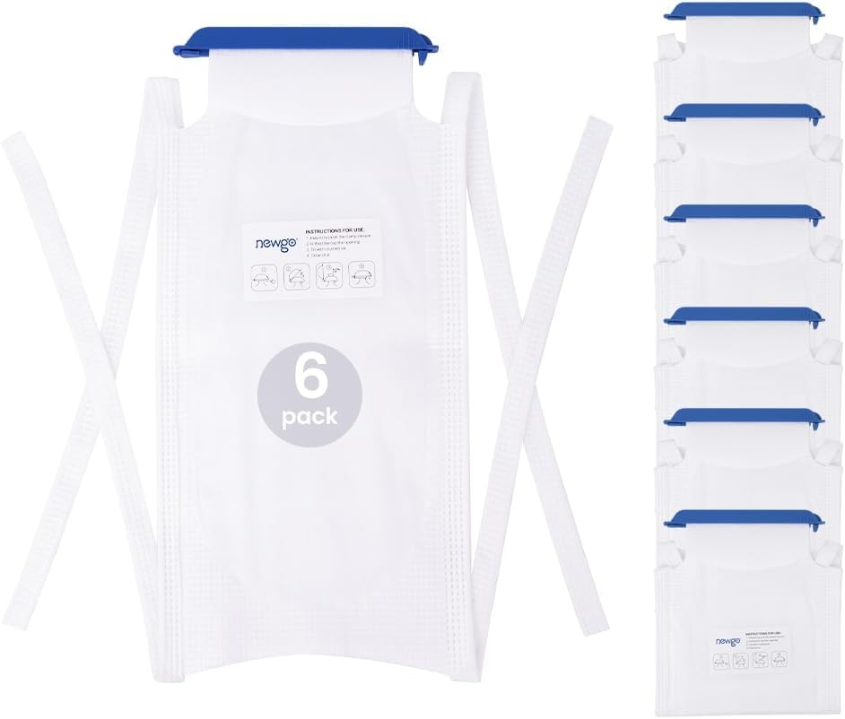 NEWGO Disposable Instant Perineal Cold Packs and Refillable Ice Bags with Clamp Closure