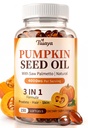 Pumpkin Seed Oil with Saw Palmetto, 4000mg Max Strength Per Serving | Pumpkin Seed Oil Capsules, 150 Softgels, 50 Day Supply, Supports Hair, Urinary, Bladder & Prostate Health