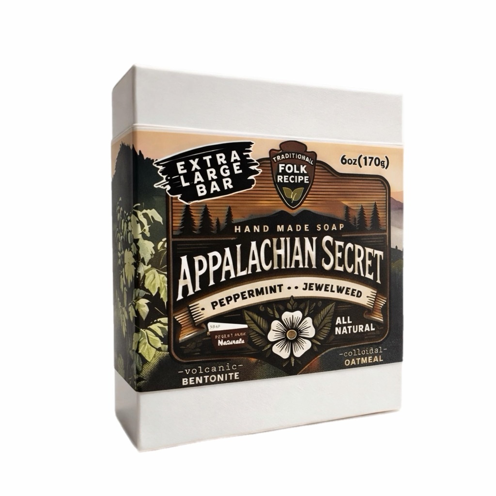 Anti-Ivy Jewelweed Soap - All Natural Poison Ivy Soap for ivy, oak, and sumac Itch Relief- Large Bar - Appalachian Secret 6 oz
