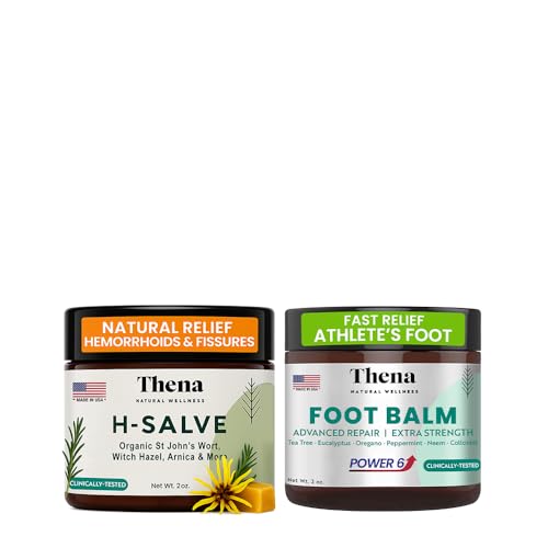 Thena Intense Hemorrhoid Treatment and Athletes Foot Balm Extra Strength