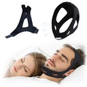 Chin Strap for CPAP Users, Black, Adjustable Anti Snoring Belt | Anti snore jaw strap for CPAP users, soft elastic neoprene, adjustable fit, machine washable, black