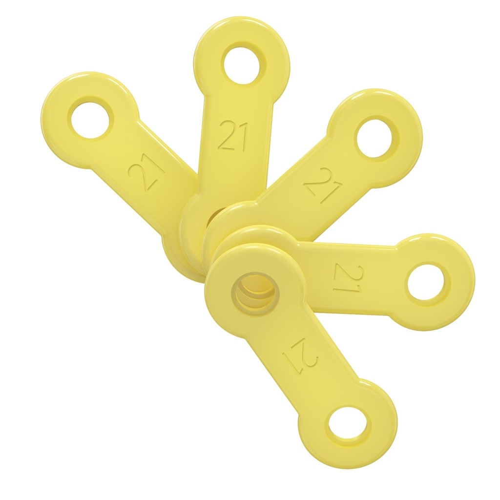 Generic 50PCS Replacement Elastic Straps for Meyson EMA Application (Yellow, 21mm)