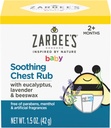 Zarbee's Baby beruhigende Brust Rub mit Eucalyptus & Lavender, Petroleum-freie sichere und effektive Formel, 1,5 Unze