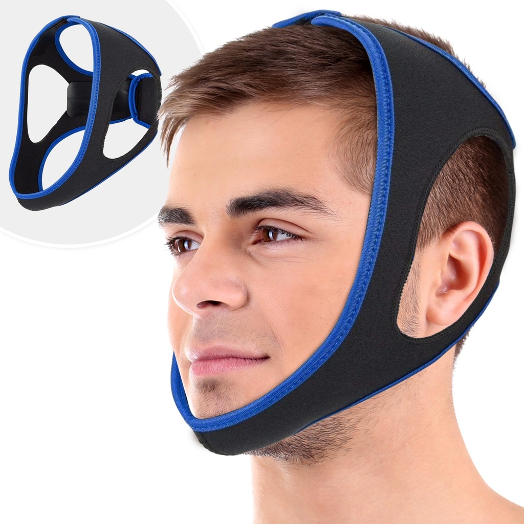 Adjustable Anti Snore Chin Strap - Effective Snoring Solution - Breathable CPAP Alternative - Unisex, Adjustable, Sleep Apnea - Chin Strap for Snoring