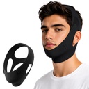 Anti Snoring Devices - Chin Strap for Sleeping, Black | 4-Side Adjustable Strap, High Elasticity, for Men Women CPAP Users