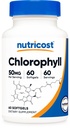 Nutricost Chlorophyll (50mg) 60 Softgels - Gluten-Free