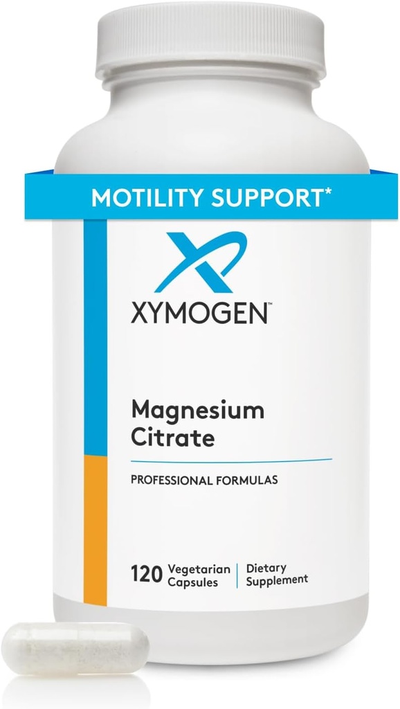 XYMOGEN Magnezijev Citrat Kapsule - Veganski magnezijev dodatek za ženske + moške - Rednost, mišice, kosti + Heart Health Supplements (120 kapsul)
