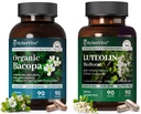 HyperVive Bacopa Monnieri + Luteolin Bundle – Memory, Focus, Cognitive Clarity & Brain Health Support, Vegan Capsules