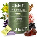 JEET. Himalayan Shilajit Gummies | AM + PM Adaptogen System | Ashwagandha, Rhodiola Rosea, Bacopa Monnieri, Mucuna Pruriens, Saffron | Energy, Focus, Mood and Sleep Support | 820mg | Vegan | 60 Count