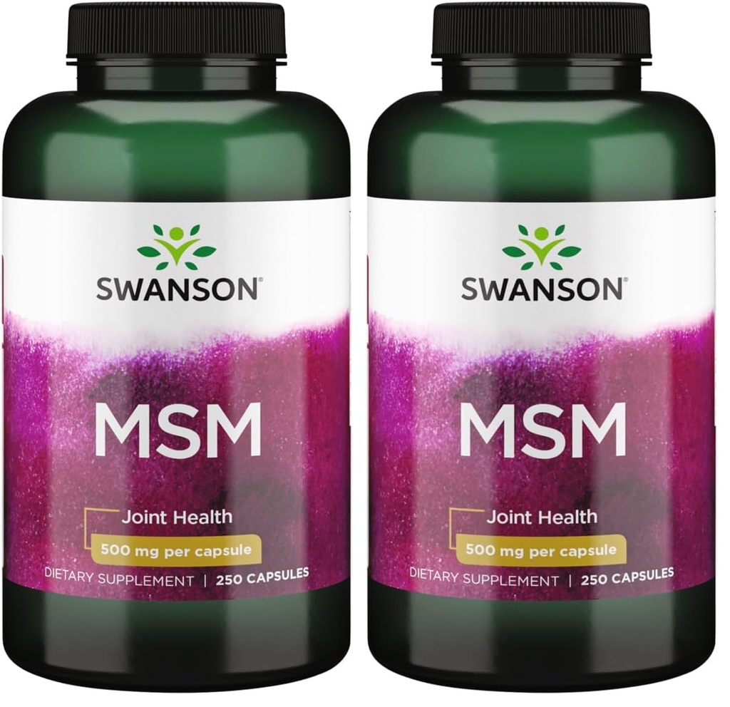 Swanson Msm 500 Milligrams 250 Capsules (Pack of 2)