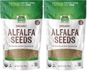 NOW Foods,Organic Alfalfa Seeds For Sprouting,Grown in the USA,Certified Non-GMO,12-Ounce (Packaging May Vary),(Pack of 2)