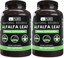 Pure Original Ingredients Alfalfa Leaf (365 Capsules) No Magnesium Or Rice Fillers, Always Pure, Lab Verified (Pack of 2)