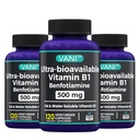 2 in 1 Enhanced Formula: Vitamin B1 with Benfotiamine 500mg, Fat Soluable Supplement of Vitamin B-1, 500 mg - 120 Capsules (3)