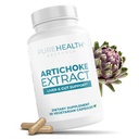 PUREHEALTH RESEARCH Artichoke Extract for Women & Men | Liver & Gut Support with Artichoke Whole Plant Extract 500mg, 5% Cynarin, Digestive Wellness - 30 Vegetarian Capsules