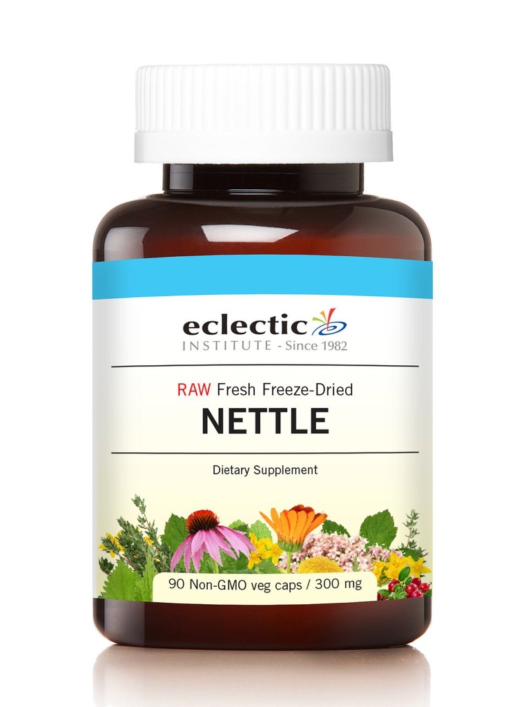Eclectic Nettles Leaf Freeze Dried Vegetables with Glass, Blue, 90 Count