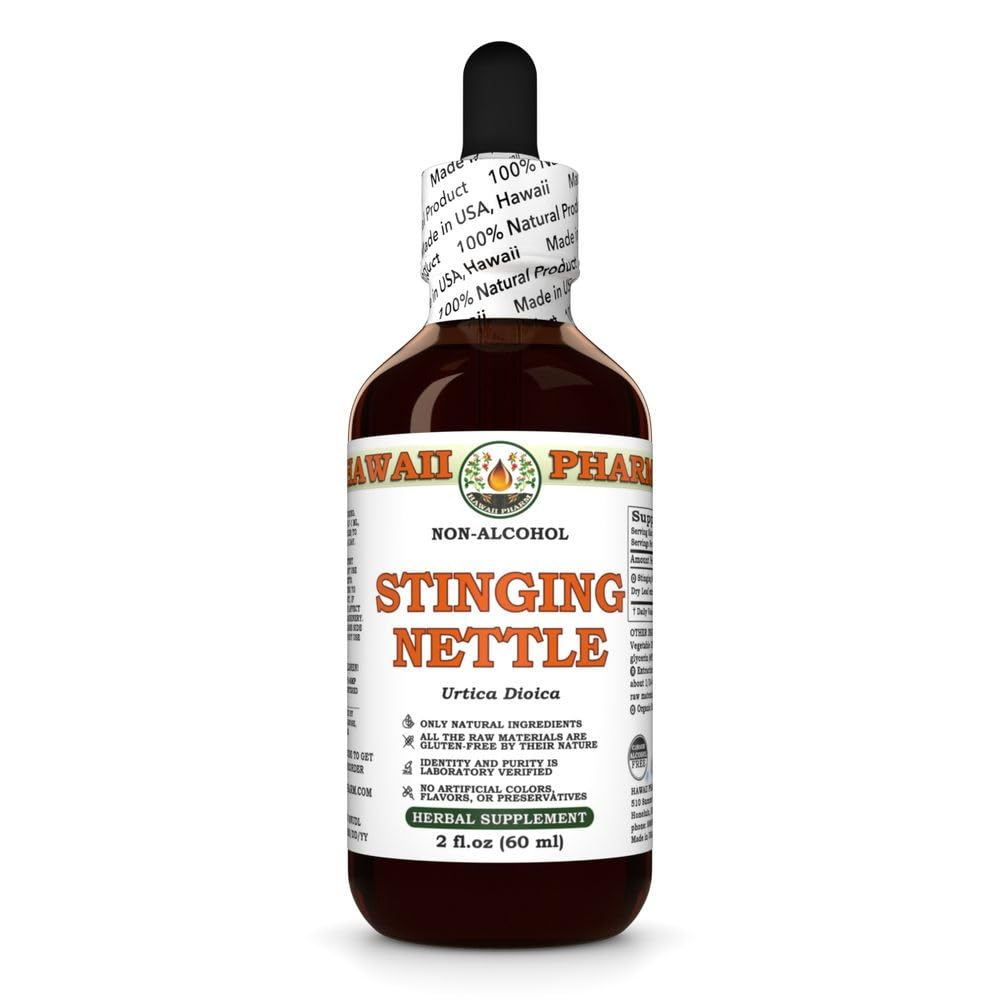 Stinging Nettle (Urtica Dioica) Dry Leaf Glycerite, All Natural, Vegan, Lab Tested Alcohol-Free Liquid Extract - 2 fl.oz