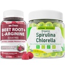 Organic Spirulina Chlorella Gummies 1 Pack + Beet Root Gummies 2 Pack