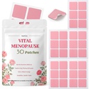 Vital Menopause Patches - Hot Flash & Night Sweat Support - 30ct | Plant-Based Formula with Black Cohosh, Chasteberry & Ashwagandha. Promotes Gentle Hormonal Balance & Calm Mood.