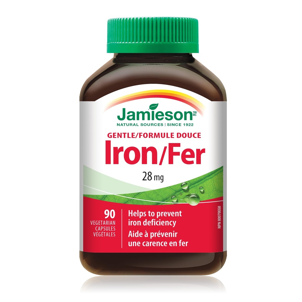 Jamieson Laboratories Gentle Iron, 28mg, 90 Count