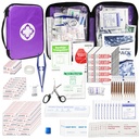 Small-Campact First-Aid Kit-Refill Supplies-Basic Emergency-Essentials - 300PCS Home Essentials Emergency Accident Kits for Businesses Workplace Outside Travel Purple 1st Aid