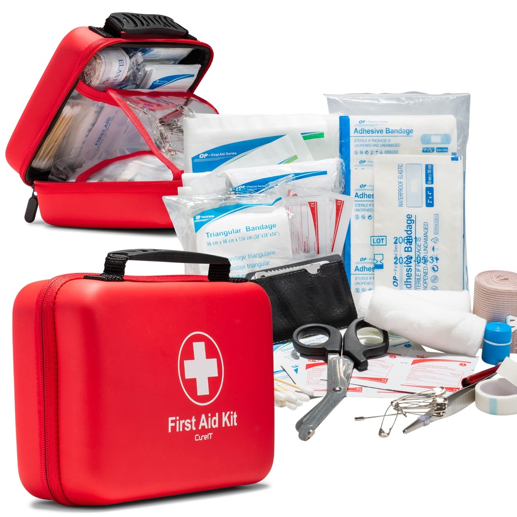 First Aid Kit 230 piece, Waterproof, for Indoor and Outdoor | Ideal For Home, Car, Hiking and Boating