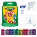 Crayola First Aid Kit, Everyday Essentials, 30 Pieces | First Aid Kit for Kids & Adults, Travel-Friendly Compact for Home, Car, Camping, and Traveling.
