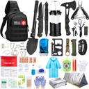 Survival Kit, First Aid Kit Survival Gear and Supplies Emergency Kit with Bug Out Bag Tactical Military Grade Molle IFAK for Camping, Earthquake, Hiking, Hunting, Gifts for Men Dad