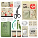 19PCS IFAK Trauma Kit, First Aid Kits Refill Supplies with Tourniquet, Emergency Trauma Bandage, Non-Vented Chest Seal, Emergency Medical & Survival Kit for Bleeding Control, Car & Camping