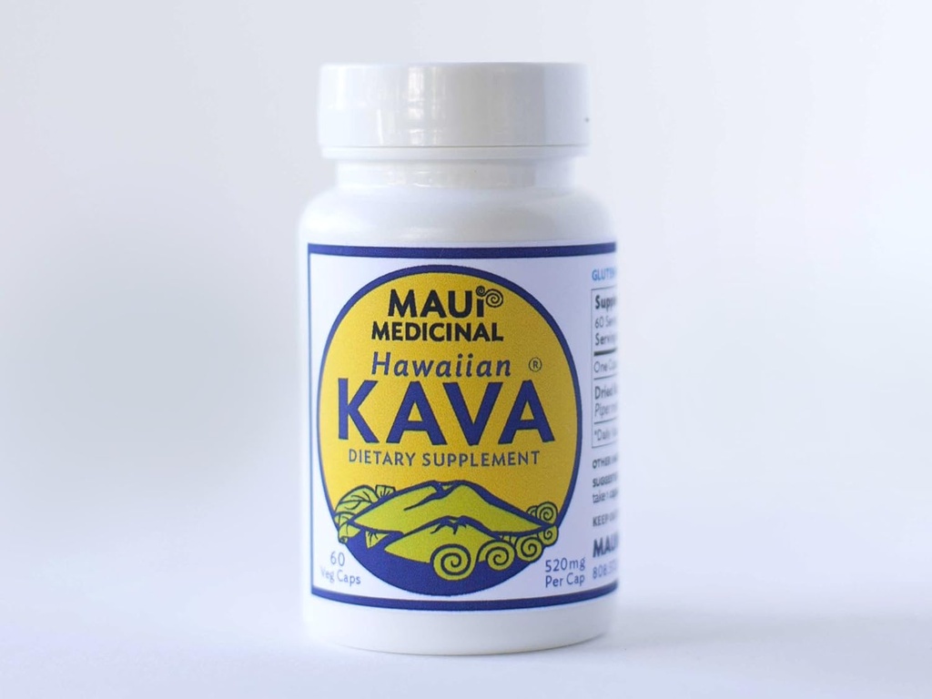 Hawaiian Kava Root 60 Veggie Capsules 520 mg vienoje kapsulėje
