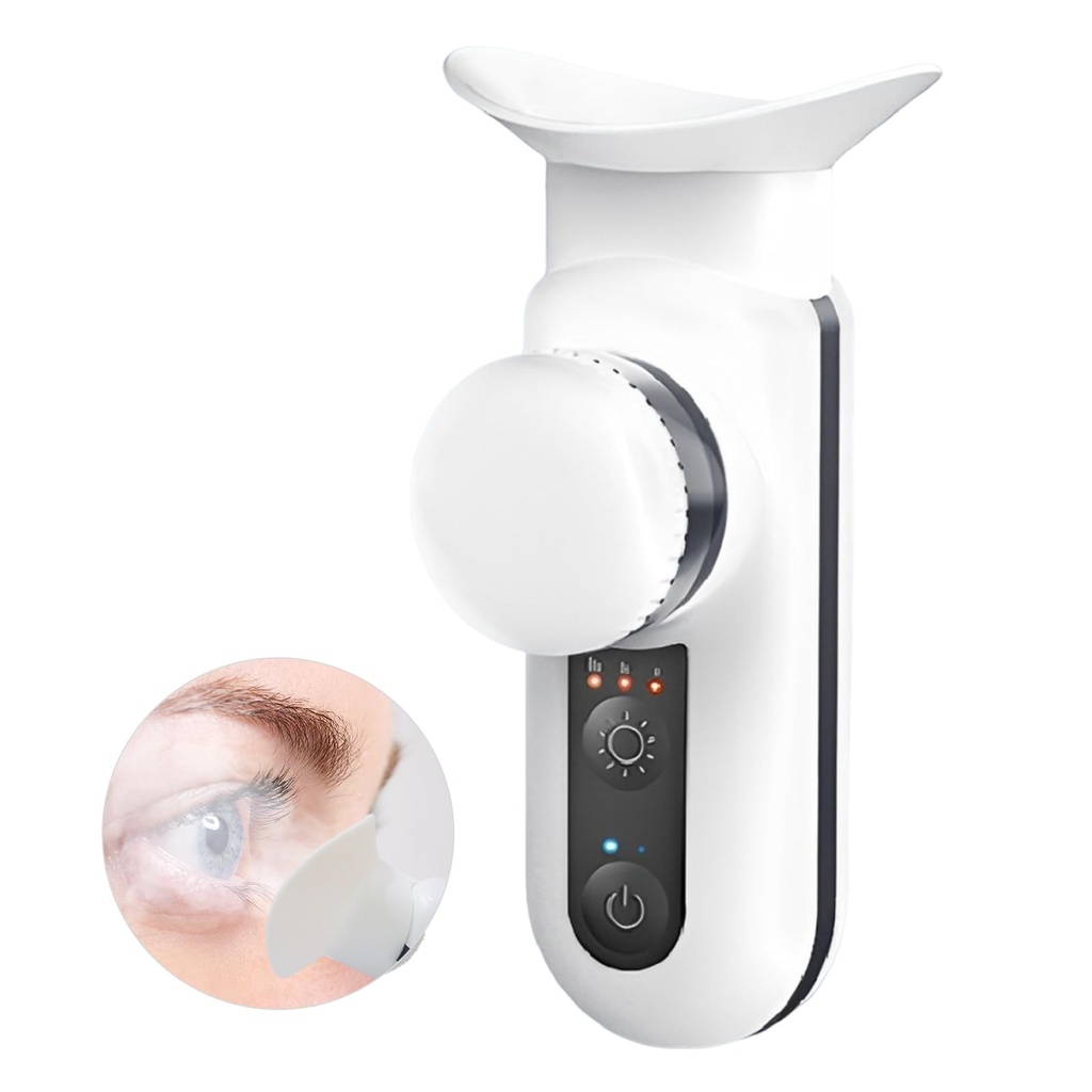Heated USB Nano Eye Moisturizer & Soother, Off White | Rechargeable, Portable Drops Steamer, For Dry Eye, Stye Relief