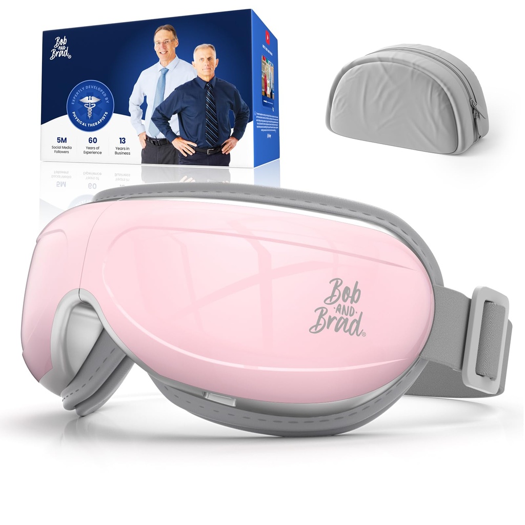 BOB AND BRAD Eye Massager with Heat FSA Eligible HSA, Birthday Gifts for Women Mom Wife Girlfriend, Eye Massager for Migraine, Heated Eye Mask for Dry Eyes Head Tension and Stress Relief
