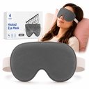 ZOMPALE Heated Eye Mask for Dry Eyes – Microwavable Moist Heat Eye Compress – Warm Compress for Eyes, Eye Strain & Stye Relief – Adjustable Strap, Washable Plush Cover, Reusable Eye Mask for Sleep