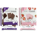 Power Crunch Protein Wafer Bars, High Protein Snacks, Triple Chocolate 1.4 Ounce (12 Count) and Strawberry Crème 1.4 Ounce (12 Count)