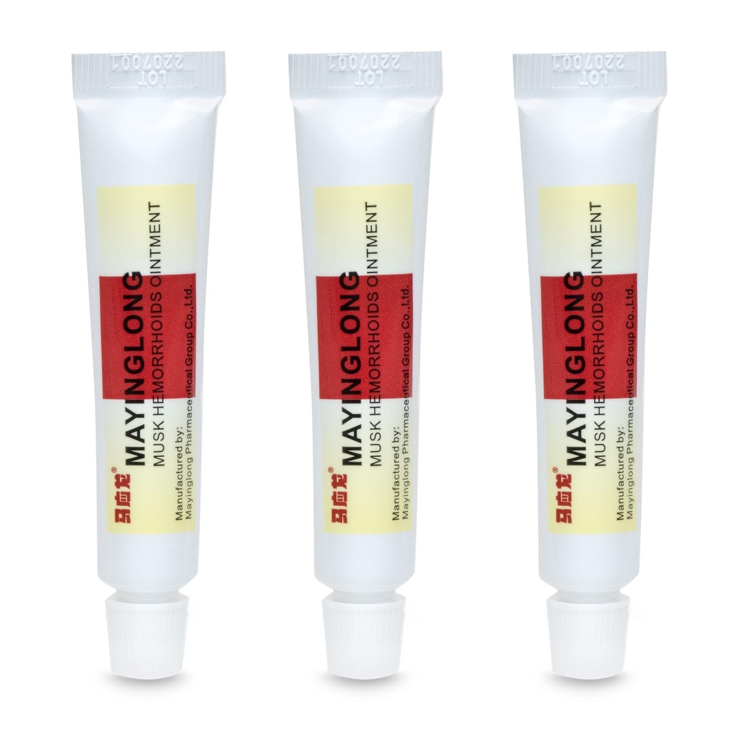 Mayinglong Musk Hemorrhoids Ointment (3 x 10g Tubes) 30g