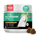 Multivitamin for Dogs, Chicken Flavor, 120 Count | Essential Vitamins & Minerals, Skin & Coat Health, Immune Support, Heart & Liver Care