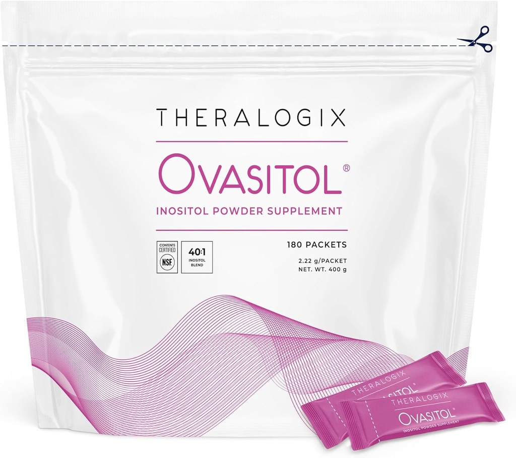 Theralogy Ovasitol Inositol Packetsets - 90-Day Planguage - Myo-Inositol & D-Chairo Inositol for Hormone Fall & Ovarian Passage *