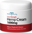 Medical Miracles Hemp Cream 1000mg – 4oz Topical Skin Cream – Fast-Absorbing, Non-Greasy Moisturizer – Premium Hemp Extract Formula for Daily Use