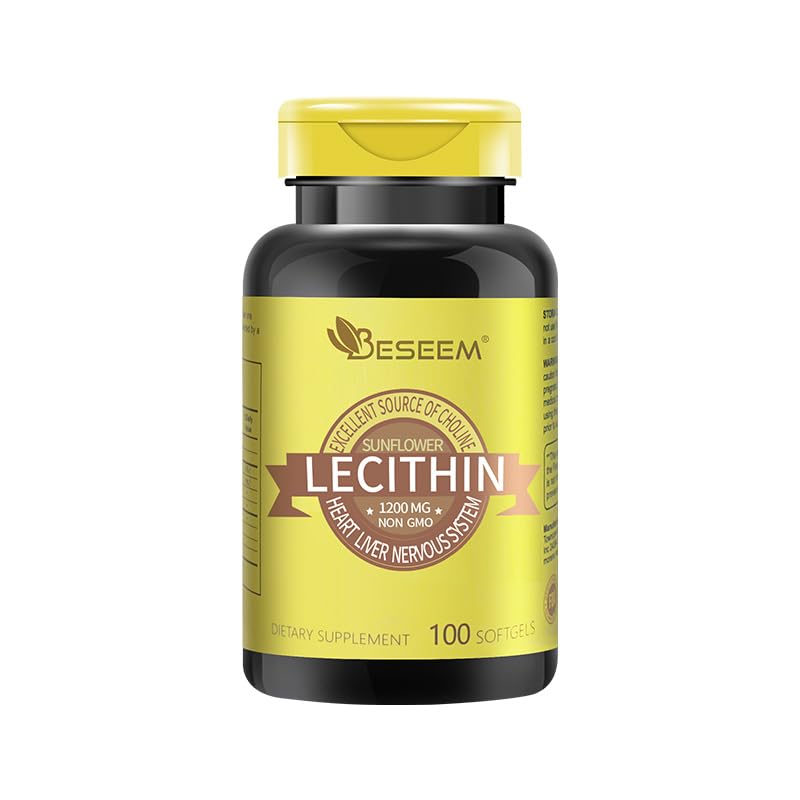 Lecithin Supplement | 1200mg | 100 Softgel Capsules | Non-GMO, Gluten Free