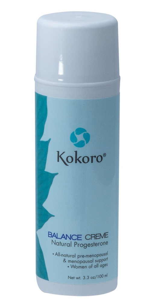 Kokoro Balance Creme for Women | Skin Moisturizing | 3.3 oz Pump | No Phytoestrogens | Recommended Since 1996 in "What Your Doctor May Not Tell You About Menopause" by John R Lee, MD