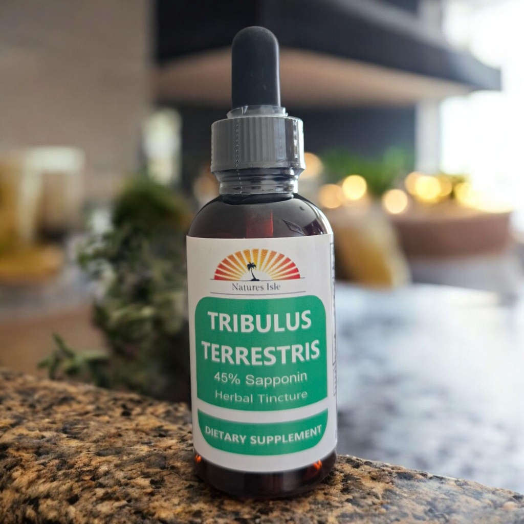 Tribulus Terrestris L Fruit Tincture - 45% Saponins (Alcohol Free) - 2oz