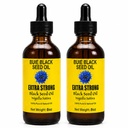 BUIE Black Seed Oil Cold Pressed, 4.5-6% Thymoquinone, 2 x 8 Fl Oz | Pure Nigella Sativa with Omega 3 6 9; skin, hair & digestion support; twin value pack for daily wellness