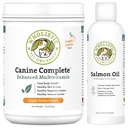Canine Complete & Salmon Oil - Dog Vitamins with Wild Alaskan Salmon Oil for Immune System, Skin, Coat & Overall Health - 1 lb Each