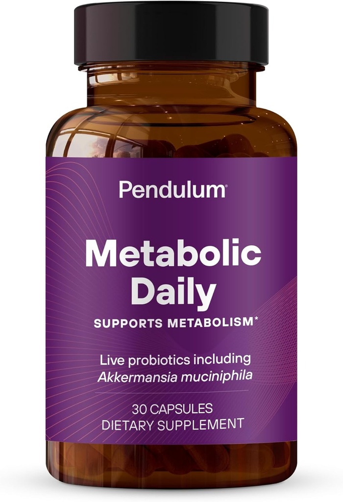 Pendulum Metabolic Daily - Probiótico multi-Strain con Akkermansia muciniphila para apoiar o metabolismo e os niveis de enerxía de Sustain - para mulleres e homes - 30 cápsulas (1 Pack)