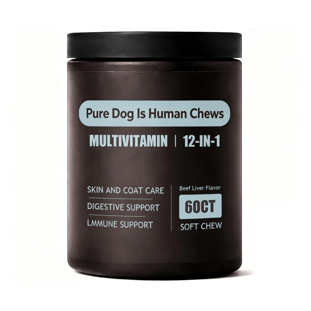 Pure Dog Is Human Chews，Dog is Human multivitamin Itch Relief，Hip & Joint, Skin & Coat