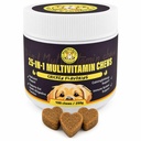 MEADOWS & MUTTS 25-in-1 Multivitamin for Dogs, 100 Soft Chews – Daily Dog Vitamins with Glucosamine, MSM, Omega-3 and Probiotics for Joint, Gut, Skin & Coat and Immune Support