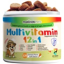 Multivitamin for Dogs 12 in 1 Soft Chews (120ct) Dog Multivitamins Chews | Probiotics Digestive Enzymes, Hip and Joint Support, Skin and Coat Health, Immune Defense, Gut & Cranberry Urinary Care