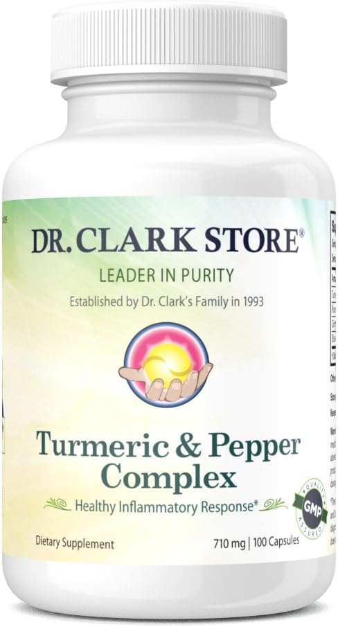 Clark Store Turmeric & Black Pepper Extract – 710mg, 100 캡슐, 면역 지원, 산화 방지제, 소화 건강 보충 성인