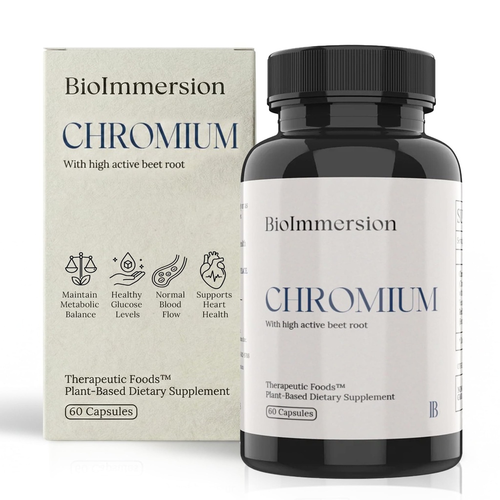 Chromium – Chromium + Beet – Metabolic Support – 60 Capsules | Niacin-Bound Chromium & Organic Beet Root | Energy & Circulatory Support | Capsules | Vegan & Non-GMO | Adults