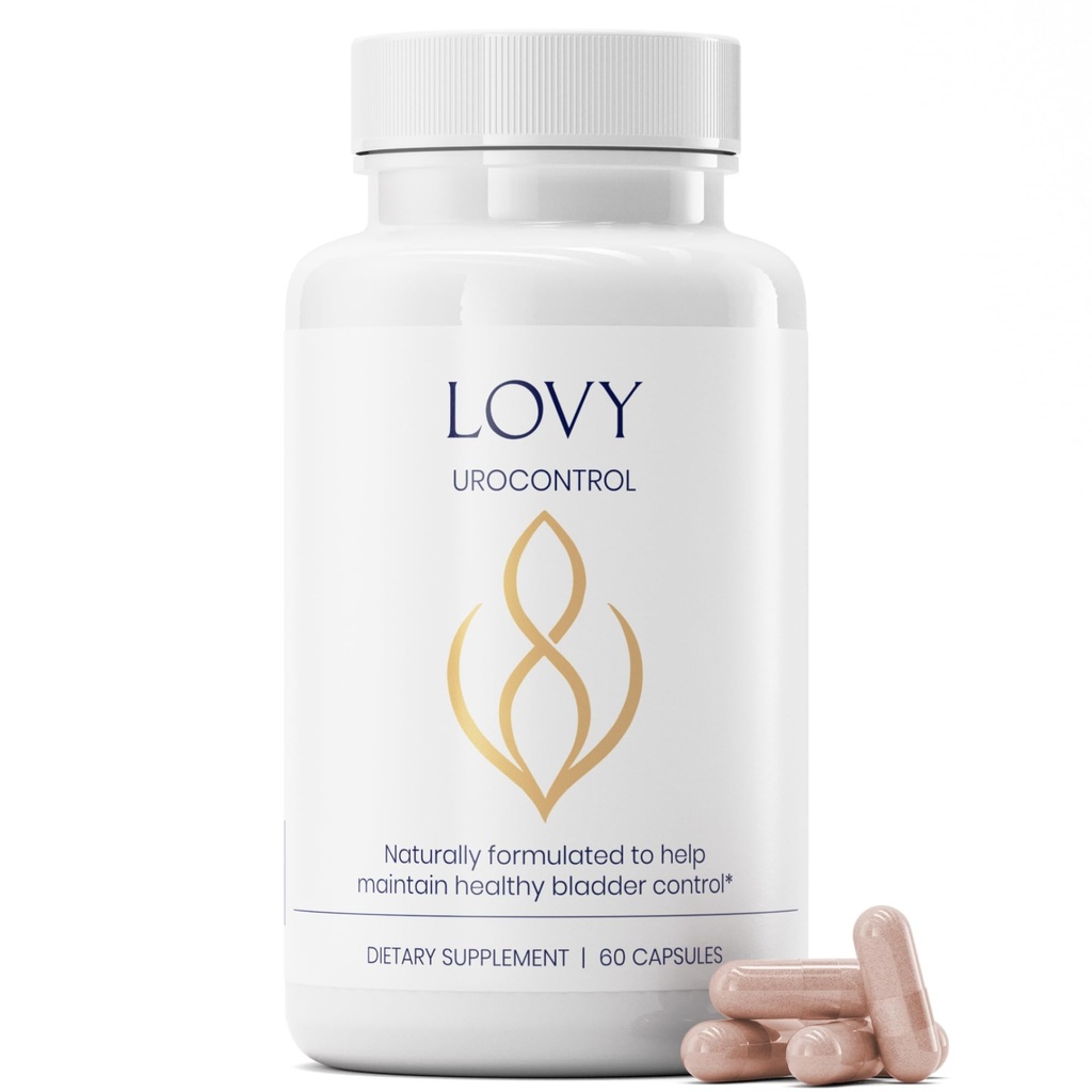 Lovy UROCONTROL® Original - Bladder Control Capsules [for Women] - Bladder Health Support Pills - Plants Supplement for Naturally Improving Bladder Leaks, Urgency & Nighttime Bathroom Trips (60 Pcs)