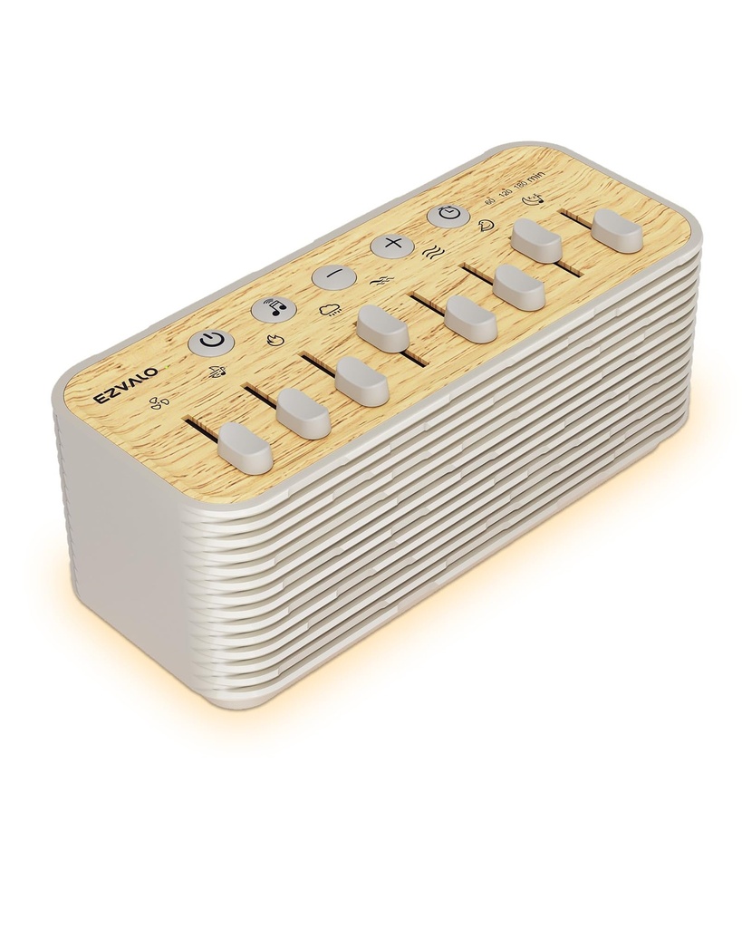 White Noise Sound Machine for Sleep, 255+ Natural Sound Combinations | Gifts for Women, Breathing Night Light with Sleep Timer, Volume Control, Rechargeable Bluetooth Speaker, Bedroom Kids Adults